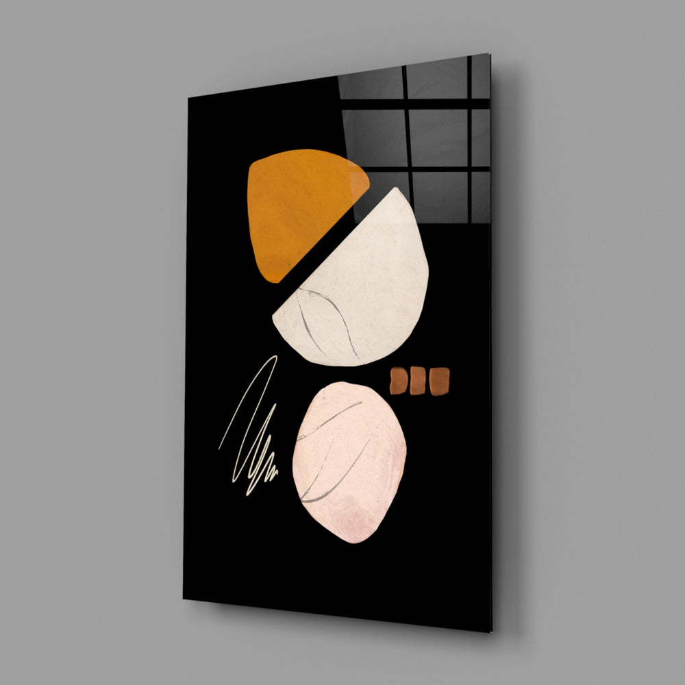 Mustard-shape panel bringing Bauhaus mood to a contemporary living space