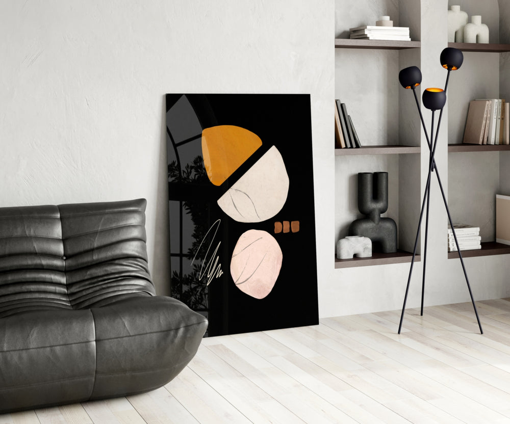 Abstract Acorn panel adding calm pulse to a hallway
