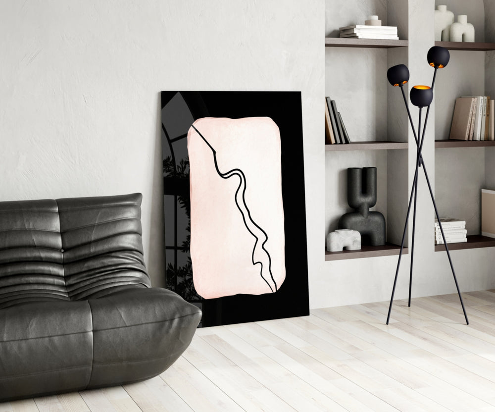 Abstract Distinction panel adding calm focal point to a foyer