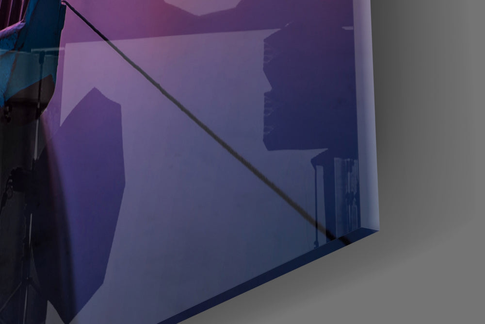 Sunset on the Boat artwork anchoring a wall with dreamy scenic palette