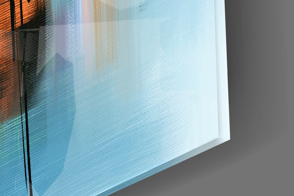 Abstract Silhouette artwork anchoring a wall with moody modern palette