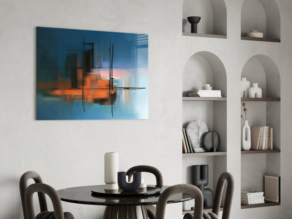 Abstract Silhouette panel adding executive presence to a corporate office
