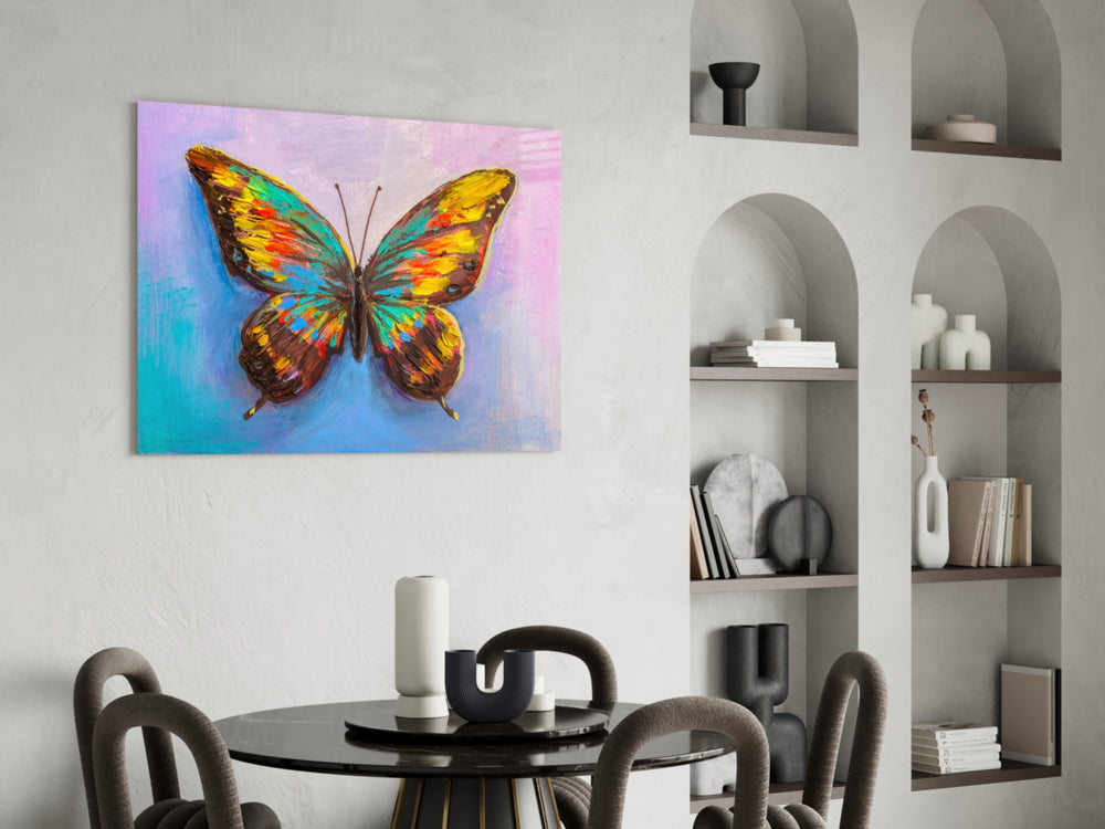 Butterfly panel adding garden spark to a sunroom