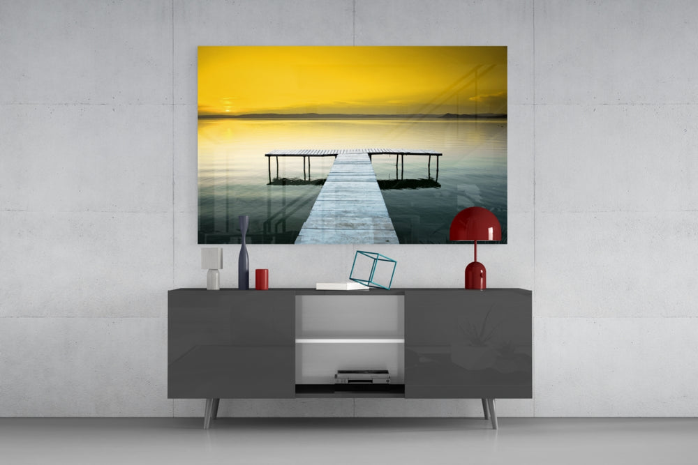 Pier panel catching window light to reveal its luminous warmth