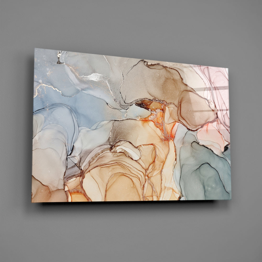 Taupe-marble panel bringing neutral softness to a contemporary living space