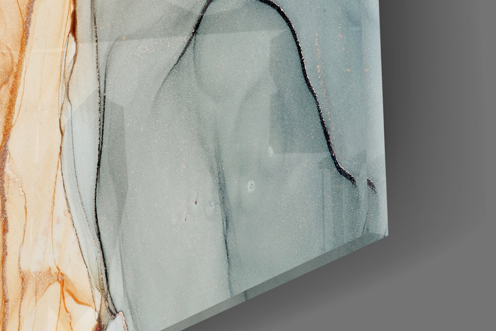 Soft Marble Pattern artwork anchoring a wall with calm neutral palette