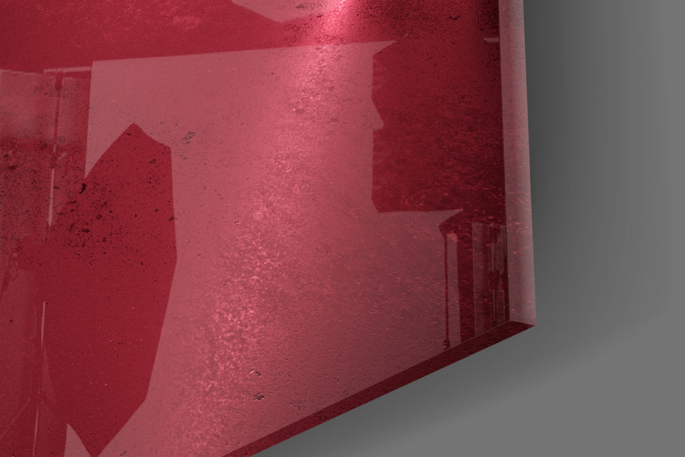 Forbidden Zone artwork anchoring a wall with bold futurist palette