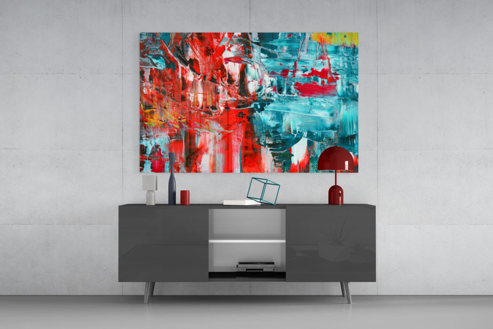 Abstract Reflection panel catching gallery light to reveal its tactile ridge