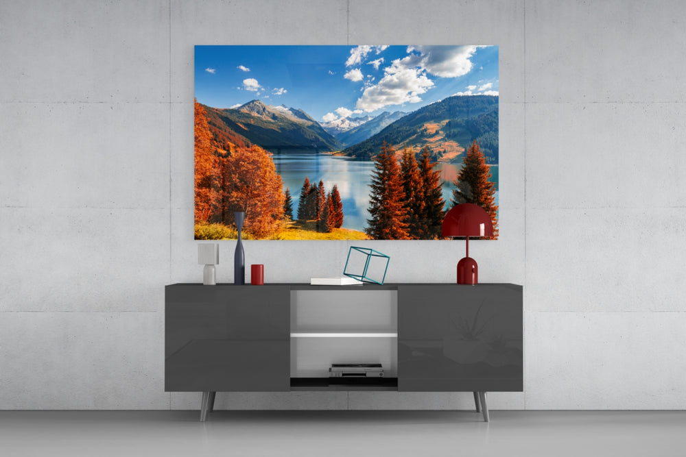 Lake View panel catching window light to reveal its luminous saturation