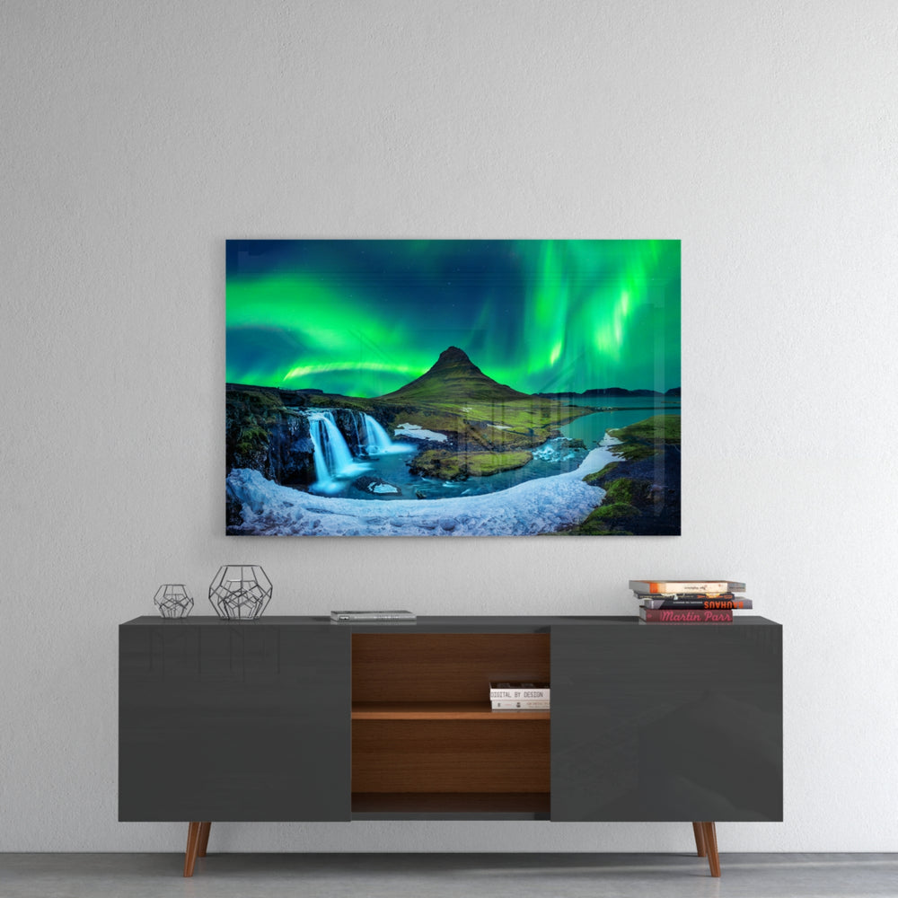Northern Lights panel catching low light to reveal its tactile glow