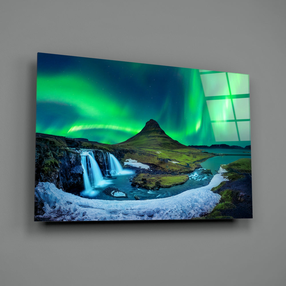 Aurora panel bringing cosmic wonder to a contemporary living space