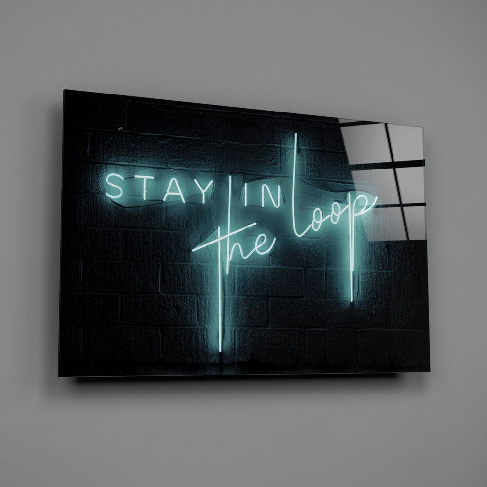 Cyan-neon panel bringing modern energy to a contemporary living space