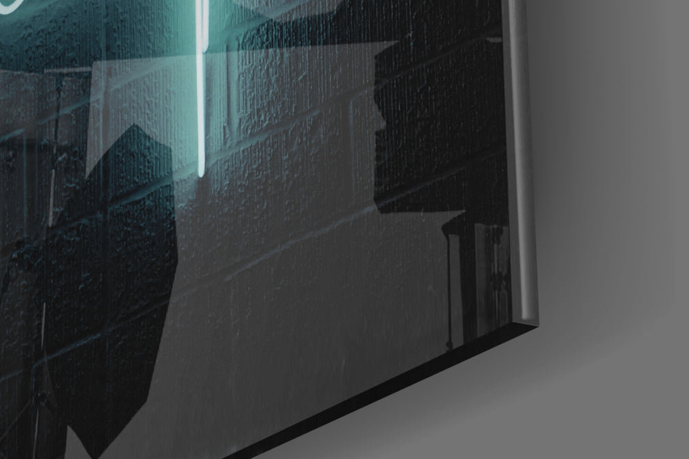 Stay in the Loop artwork anchoring a wall with bold modern palette