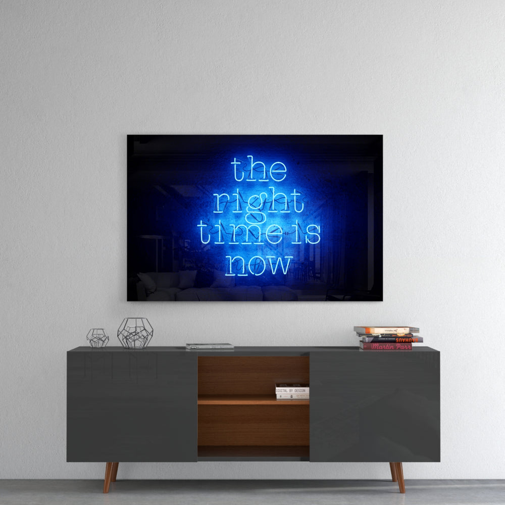 The Right Time Is Now panel catching low light to reveal its electric saturation