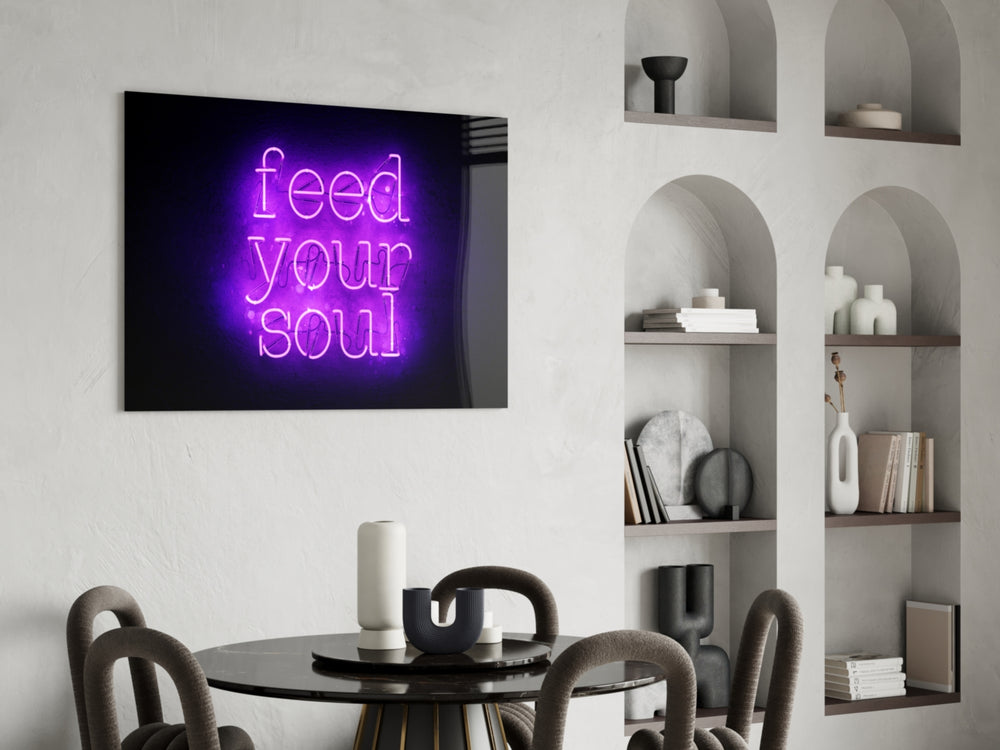 Feed Your Soul panel adding reflective mood to a meditation corner