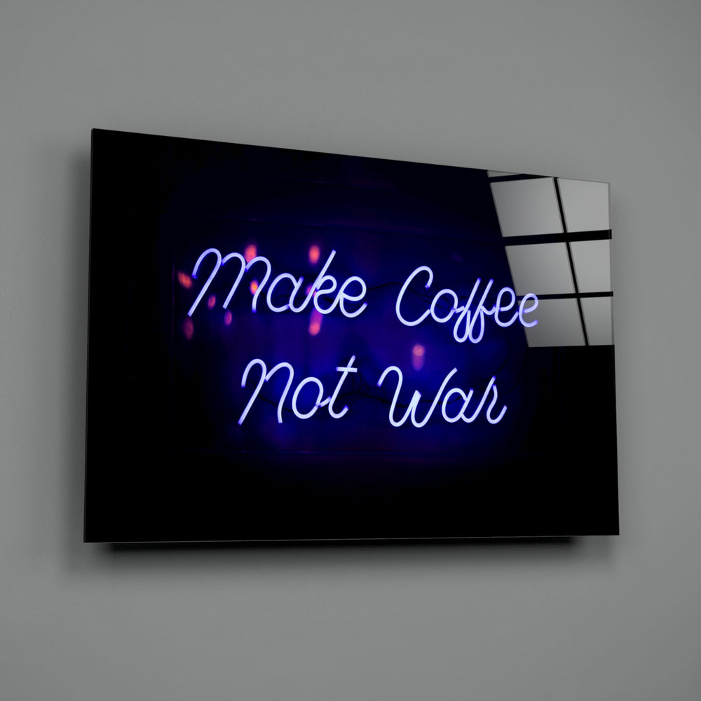 Cafe-neon panel bringing playful warmth to a contemporary living space