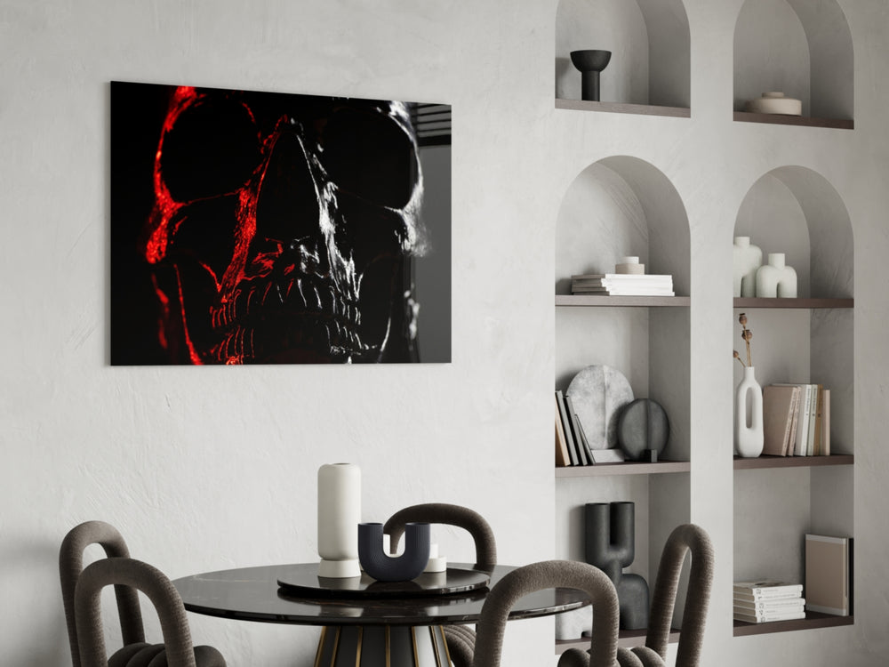 Skull panel adding statement pulse to a man-cave