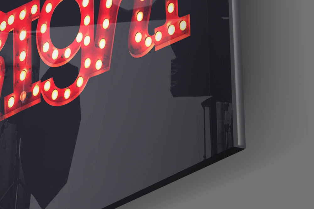 Yeah You Right artwork anchoring a wall with bold retro palette