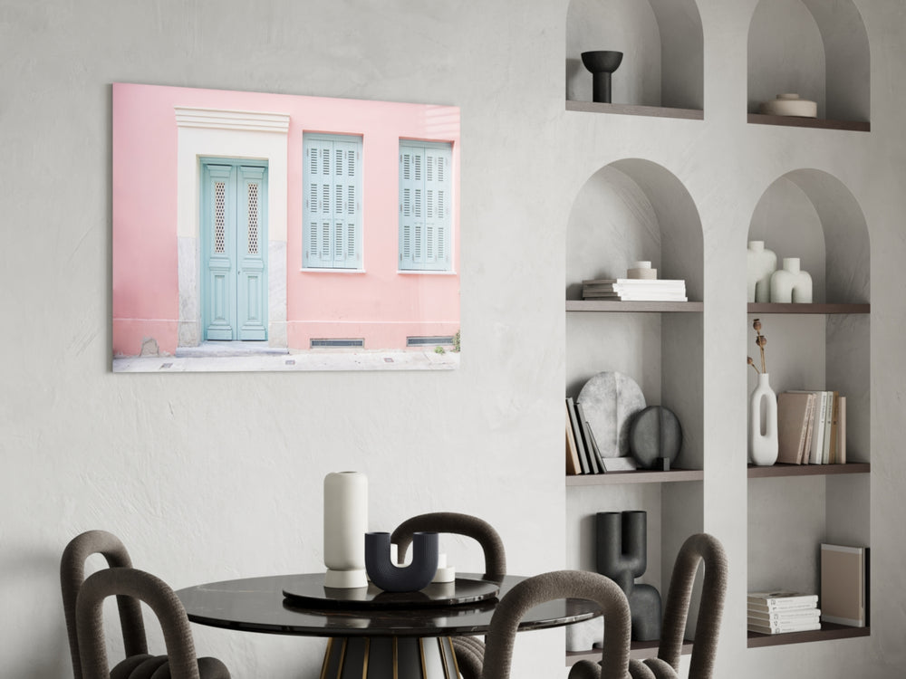 Pink House panel adding pastel mood to a girl's room