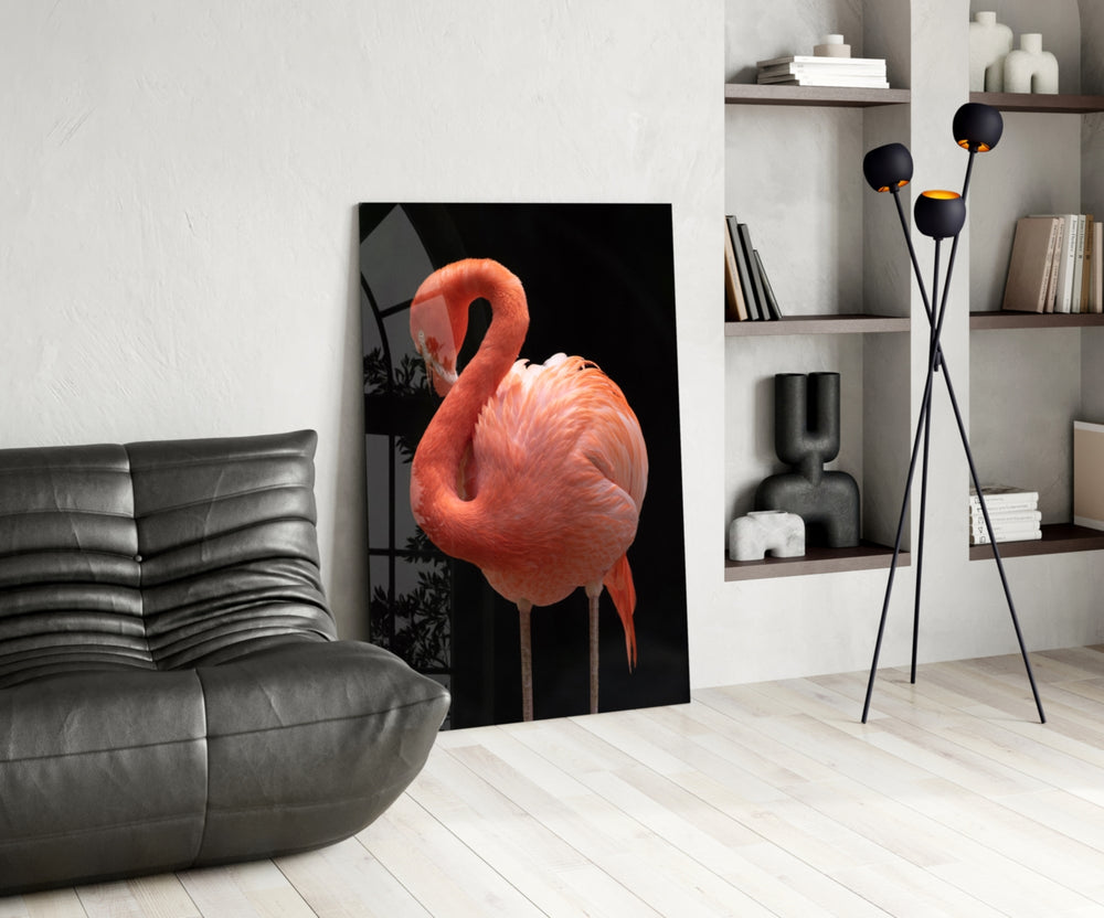 Flamingo panel adding whimsy mood to a girl's room