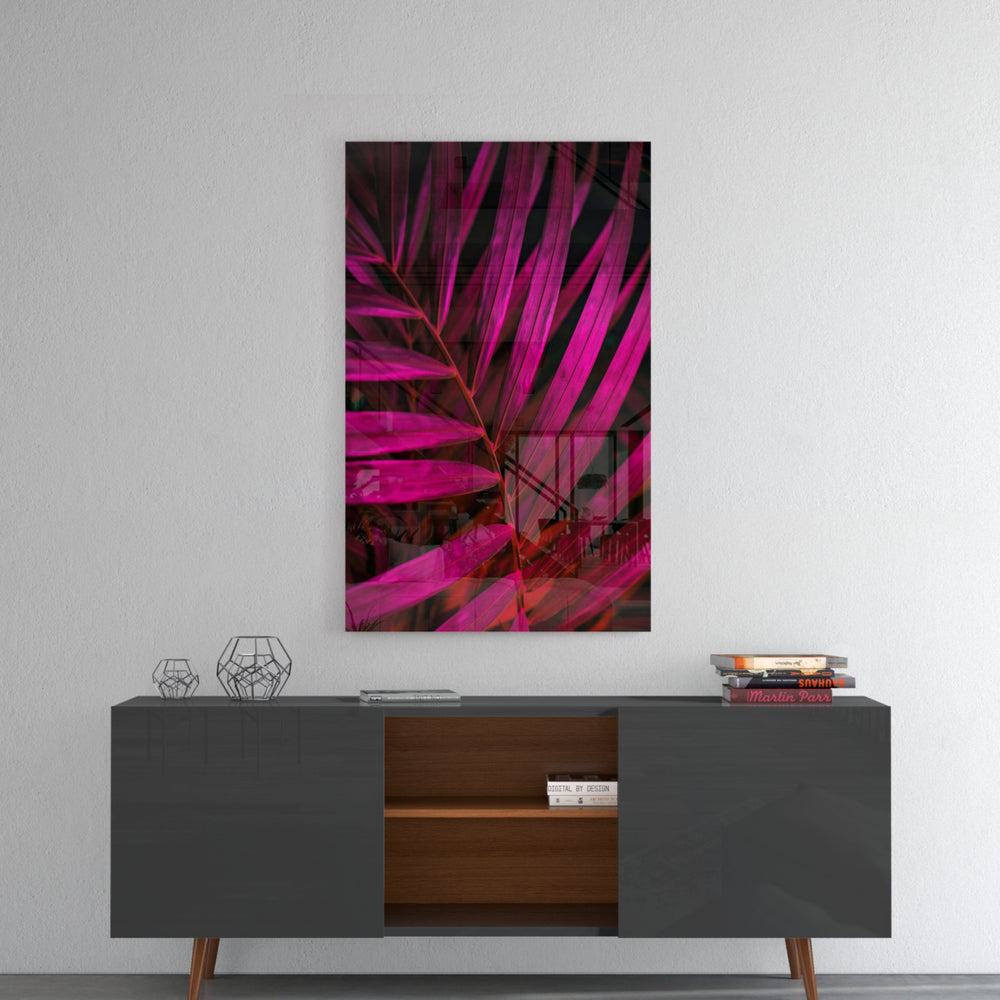 Purple Leaf panel catching low light to reveal its electric saturation