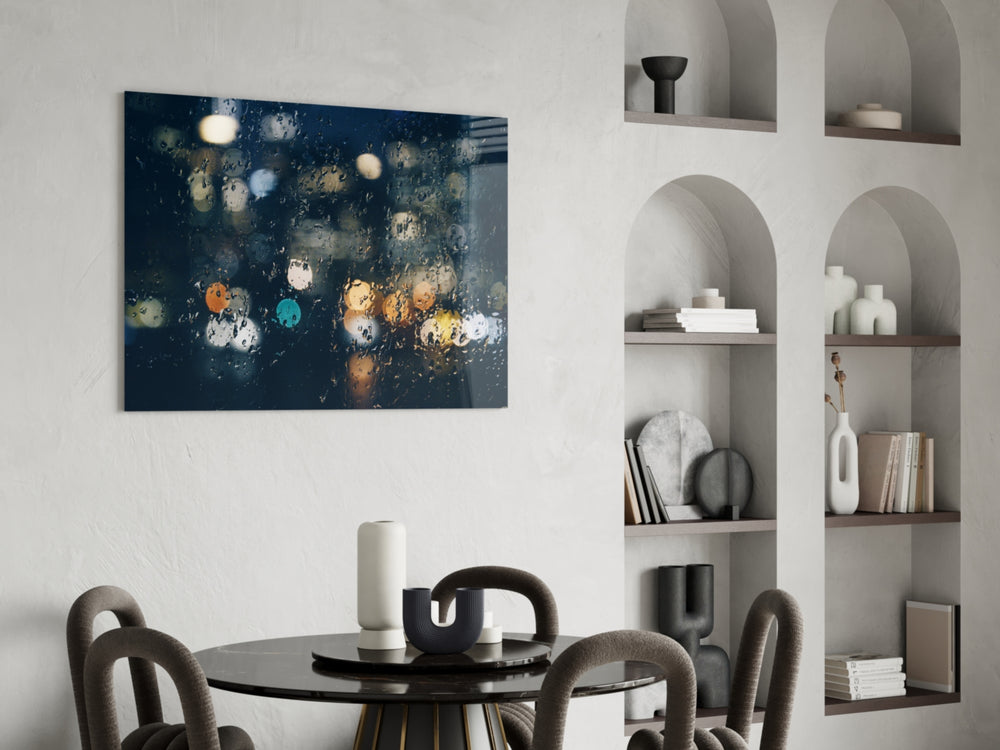 Rain panel adding literary mood to a study