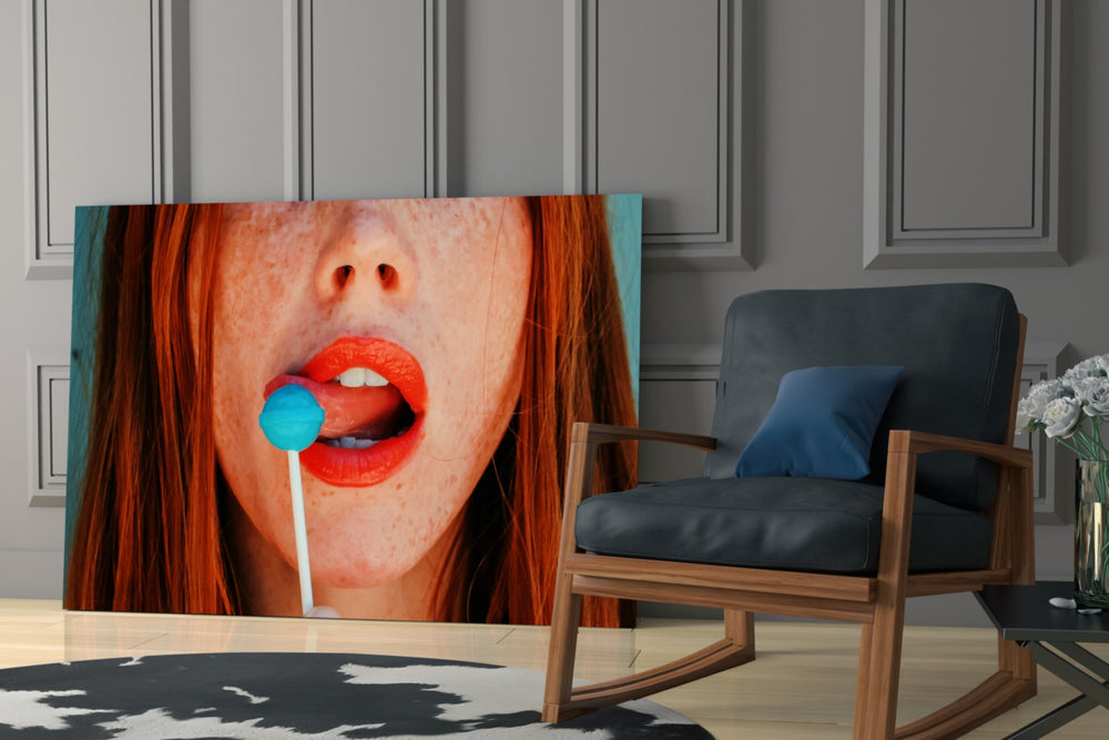 Lollipop glass print enhancing a creative office with statement spirit