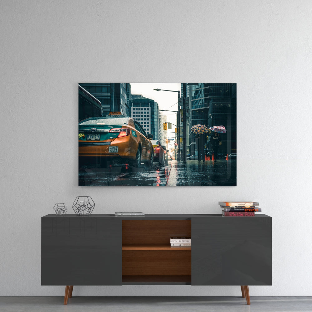 Rain in the City panel catching low light to reveal its tactile sheen