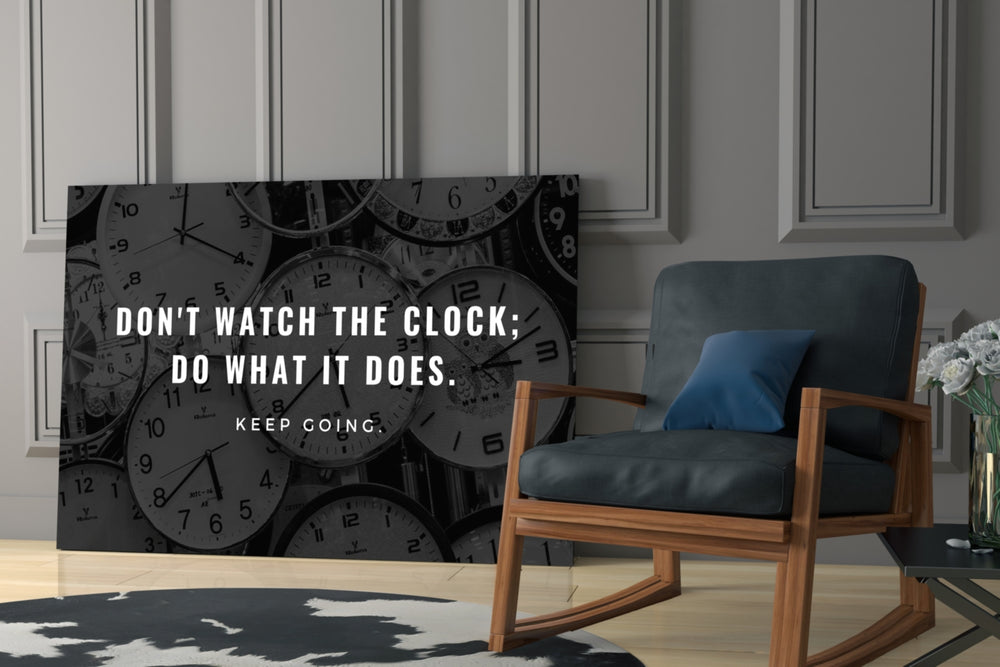 Famous Words glass print enhancing a teen room with statement spirit