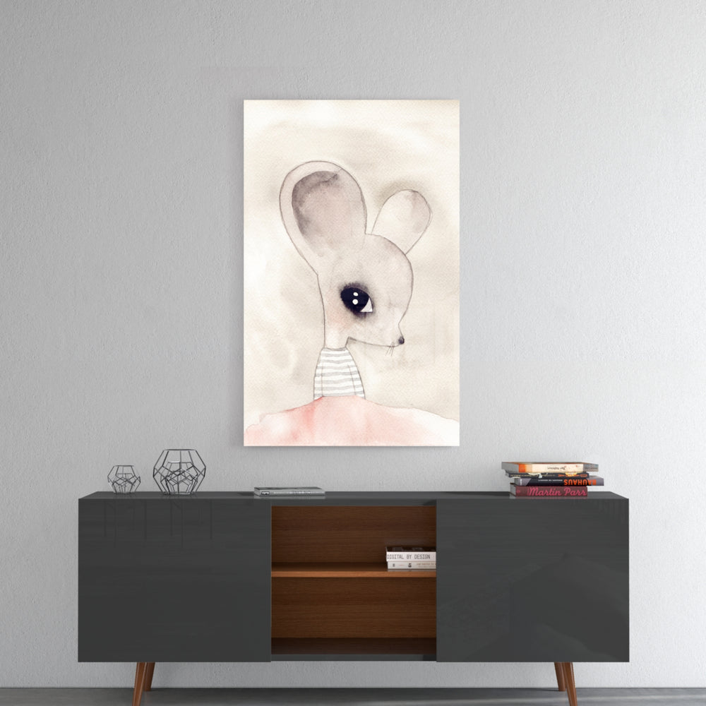 Cute Mouse panel catching gallery light to reveal its tactile texture