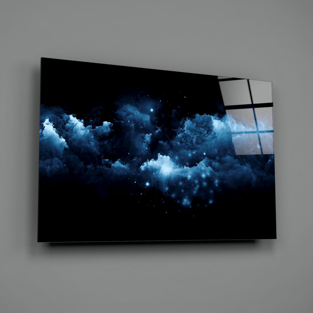 Cosmic-nebula panel bringing wonder to a contemporary living space