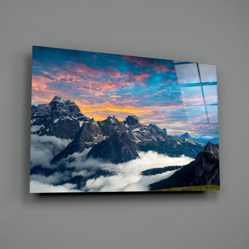 Alpine-peak panel bringing panoramic drama to a contemporary living space