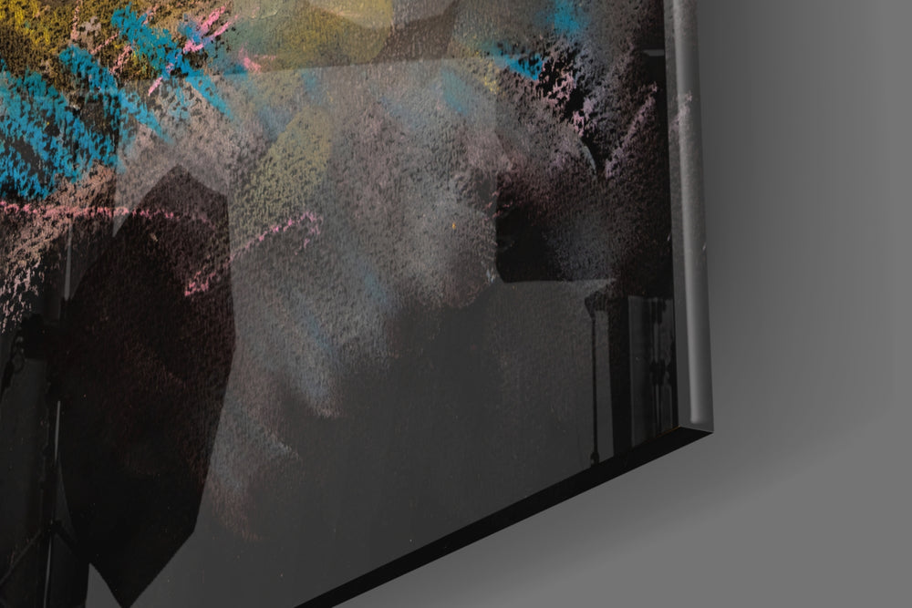 Horse artwork anchoring a wall with bold equestrian palette