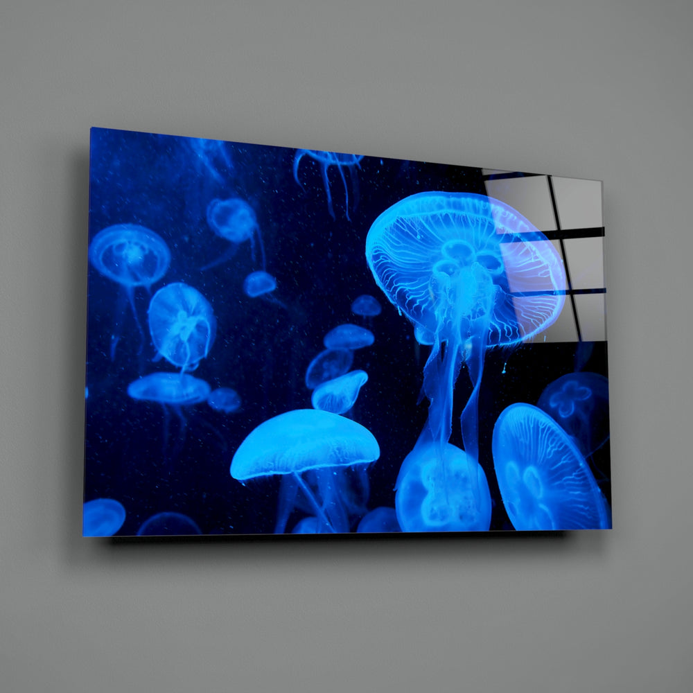 Jellyfish-glow panel bringing aquatic wonder to a contemporary living space