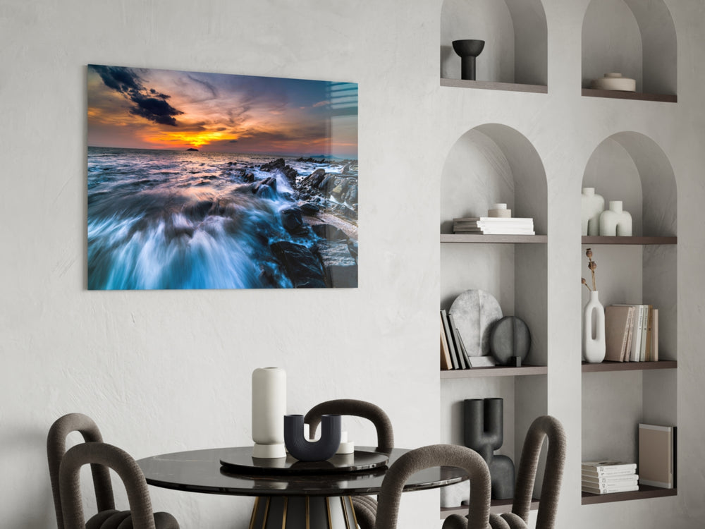 Endless Sea panel adding shoreline mood to a coastal cabin