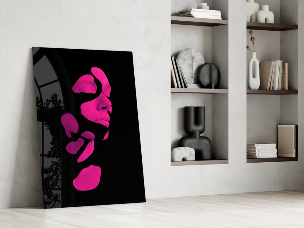 Existing glass print enhancing a teen room with editorial spirit