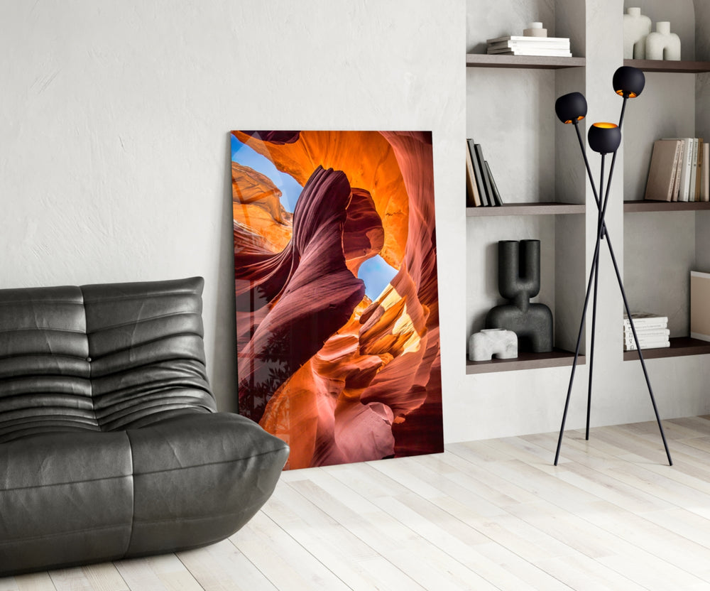 Canyon panel adding horizon mood to a hallway