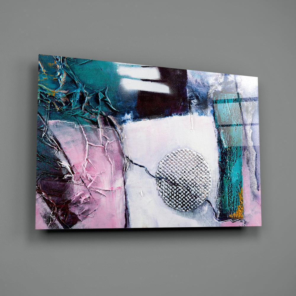 Mixed-media panel bringing gestural calm to a contemporary living space