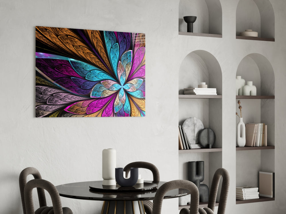 Colorful Flower panel adding kaleidoscope mood to a teen room
