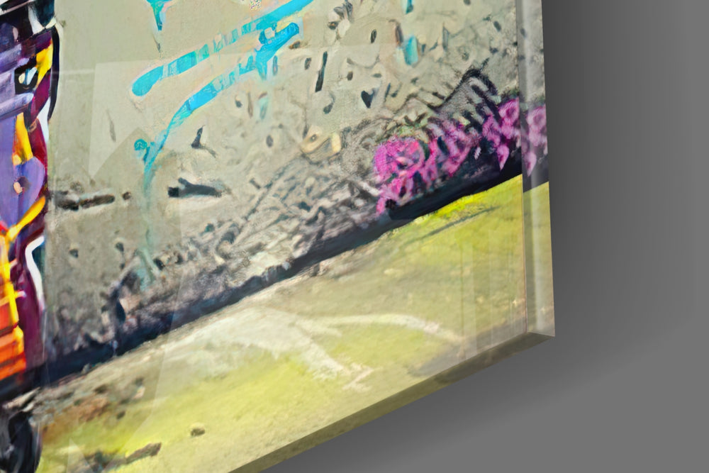 Life is Short artwork anchoring a wall with bold irreverent palette