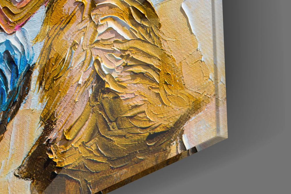 Friendship artwork anchoring a wall with warm sentimental palette
