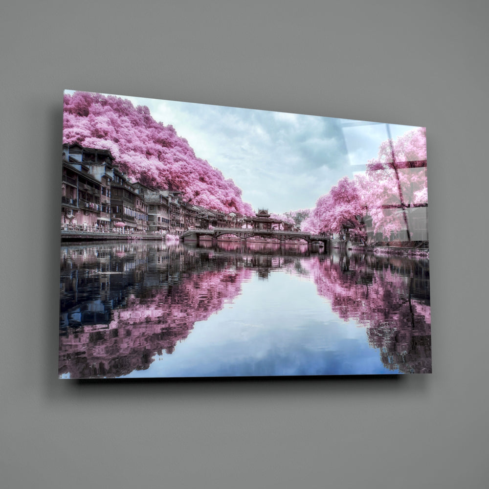 Blossom-canal panel bringing romantic softness to a contemporary living space
