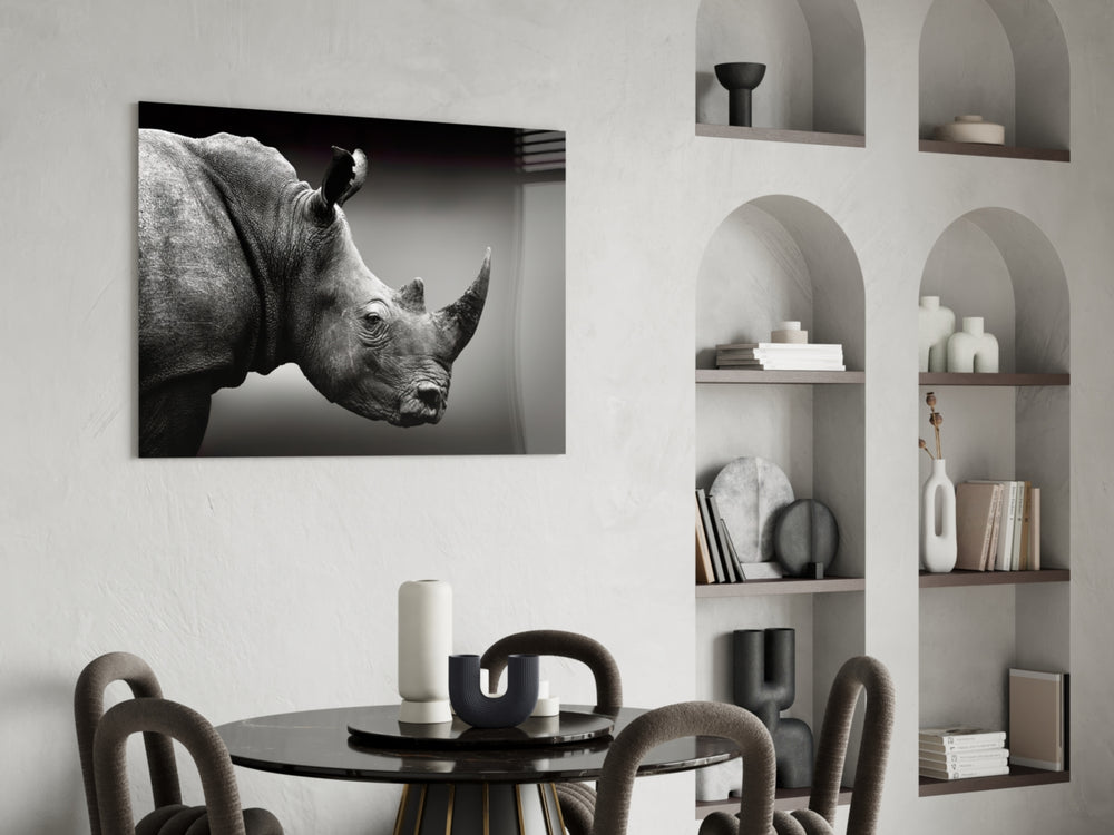 Rhino panel adding wild mood to a man-cave