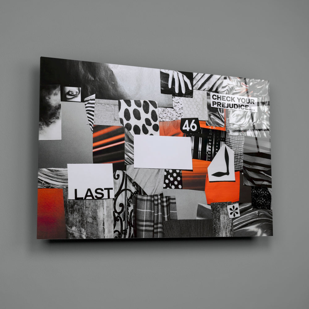 Mood-board panel bringing editorial drama to a contemporary living space