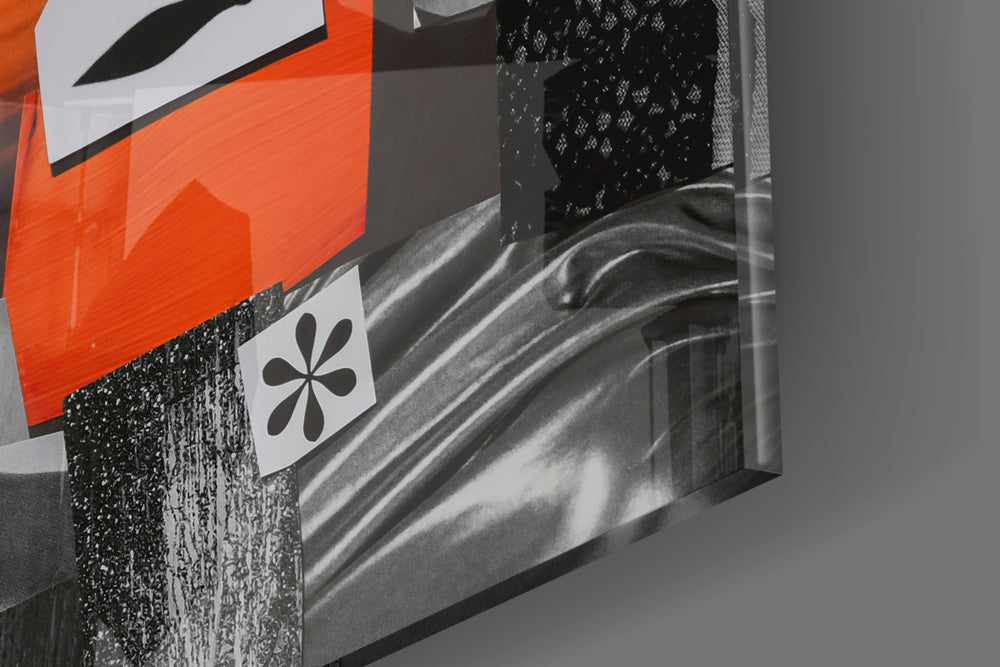 Question Your Prejudice artwork anchoring a wall with bold conceptual palette