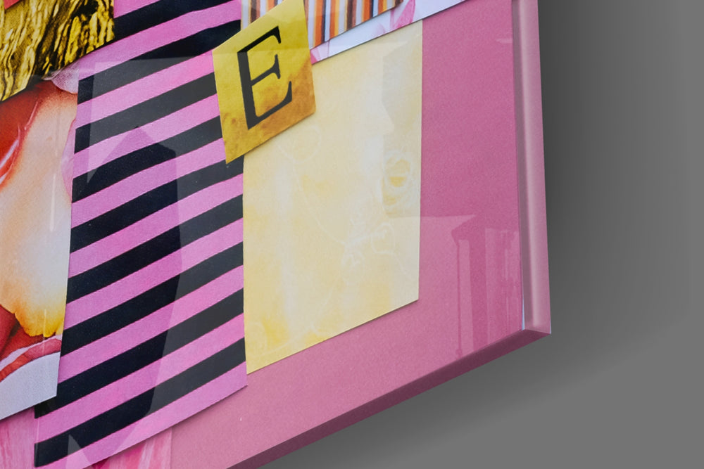 Modern Patchwork artwork anchoring a wall with warm editorial palette