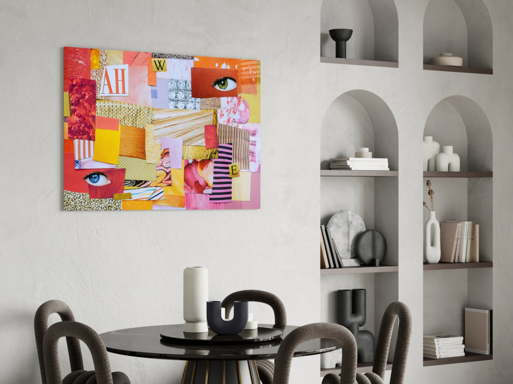 Modern Patchwork panel adding fashion mood to a girl's room