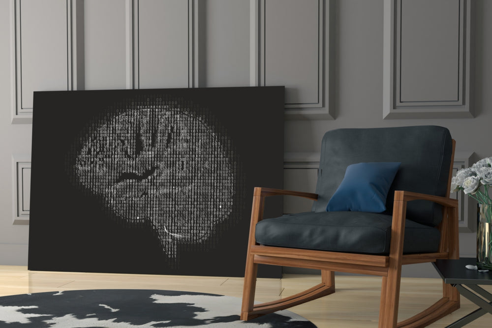 Brain glass print enhancing a teen room with curious spirit