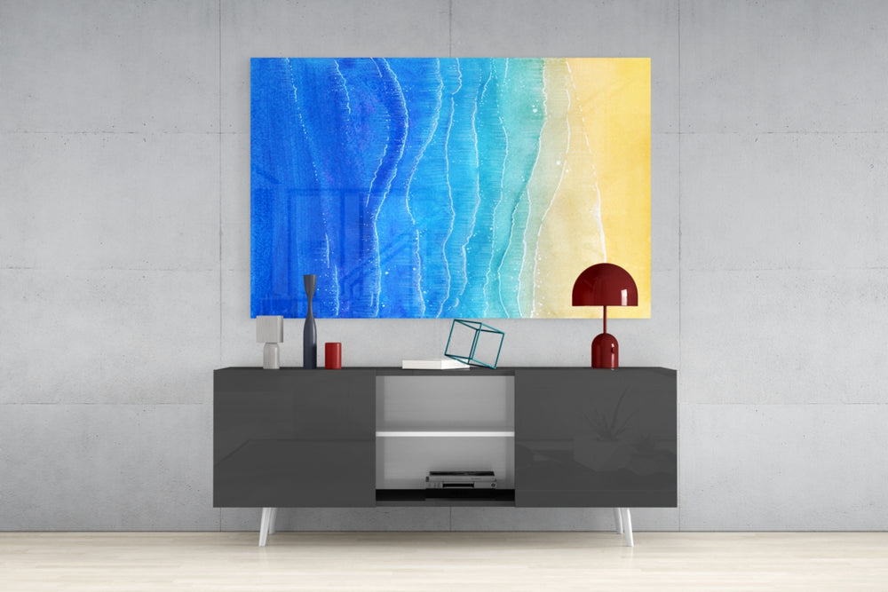 Sea Sand panel catching window light to reveal its tactile grain