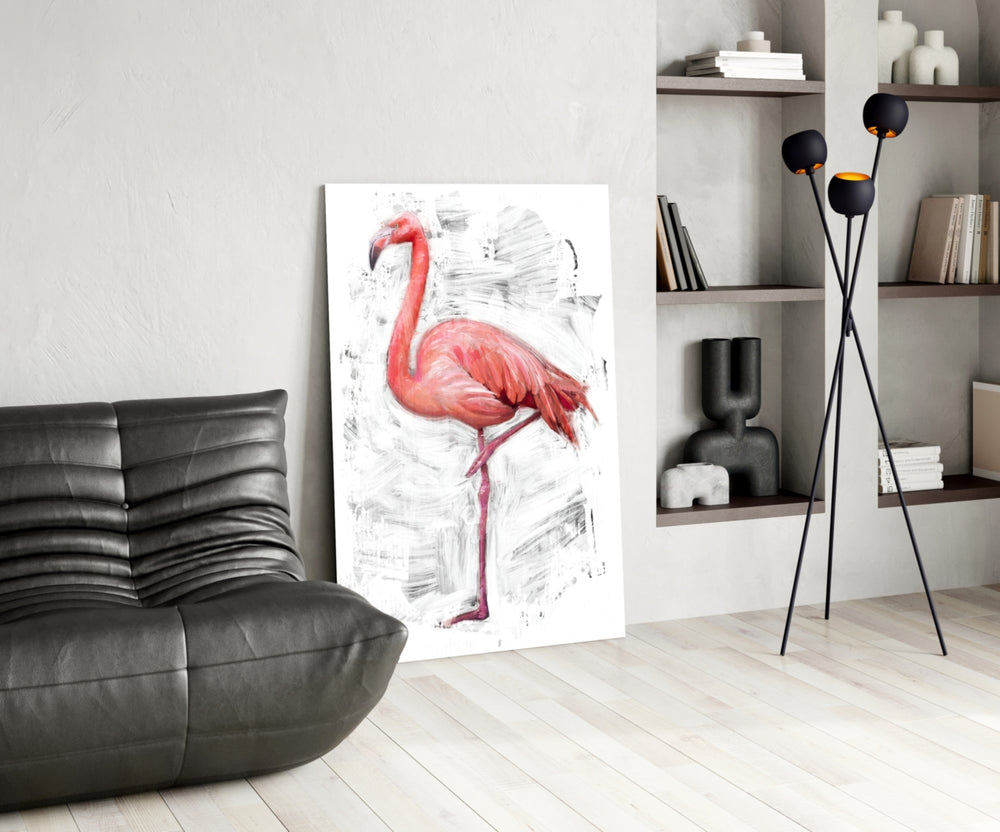 Flamingo panel adding whimsy mood to a girl's room